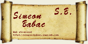 Simeon Babac vizit kartica